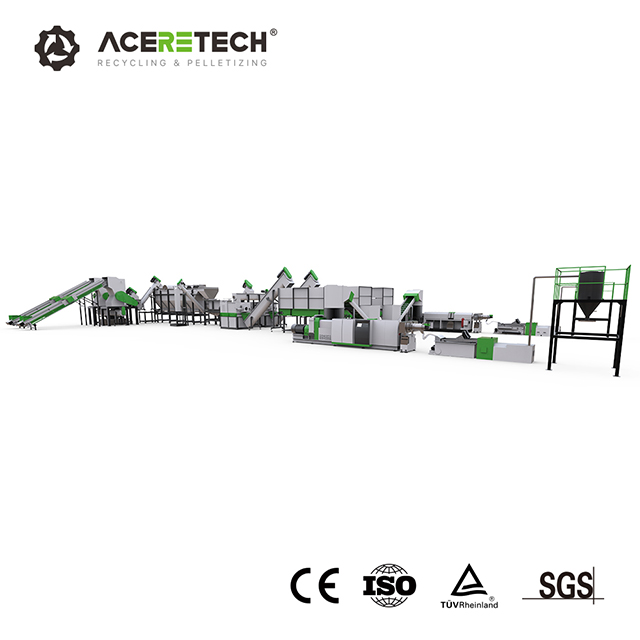 AWS-HDPE 저렴한 폐기물 병 재활용 라인