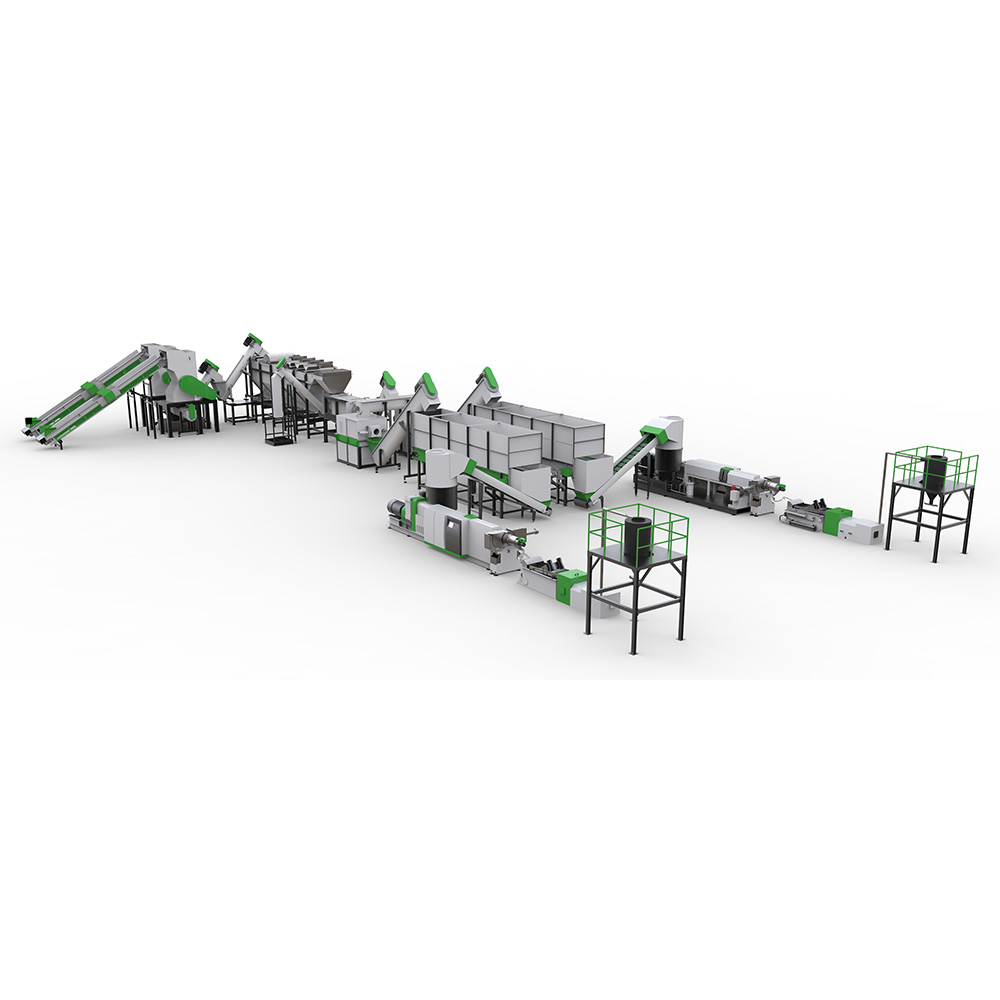 ABB 기기를 갖춘 AWS-PE 환경 플라스틱 PE 폐기물 세척 라인